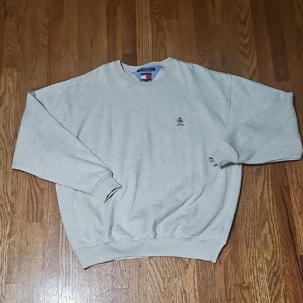 Tommy Hilfiger Men's Cream Crewneck Sweater